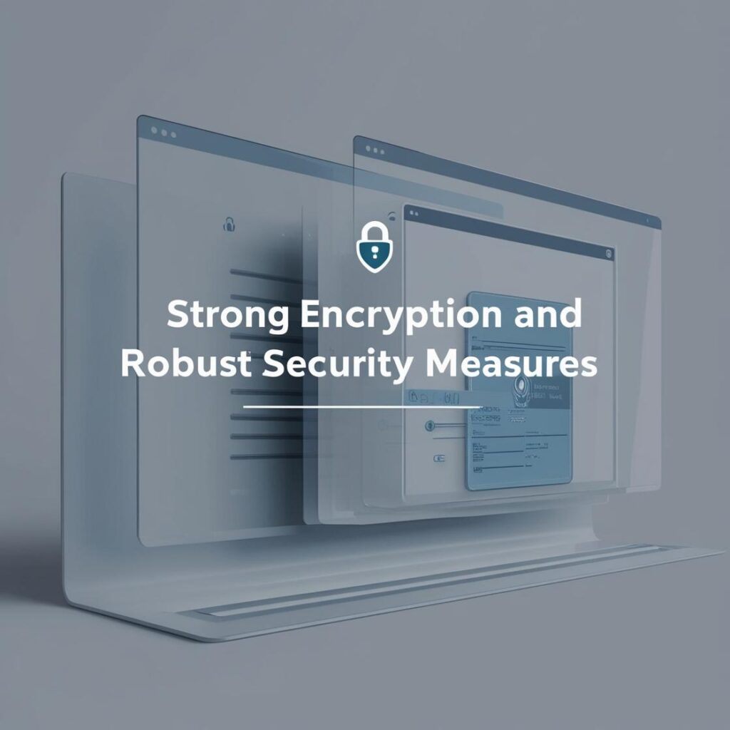 Image titled 'Build a Secure Website That Hackers Can’t Touch' on GeniusWebDesigns.com, featuring a lock icon over layered computer screens, emphasizing the importance of security in custom web design, set against a minimalist background.